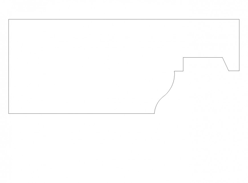 Cornice section plan autocad file
