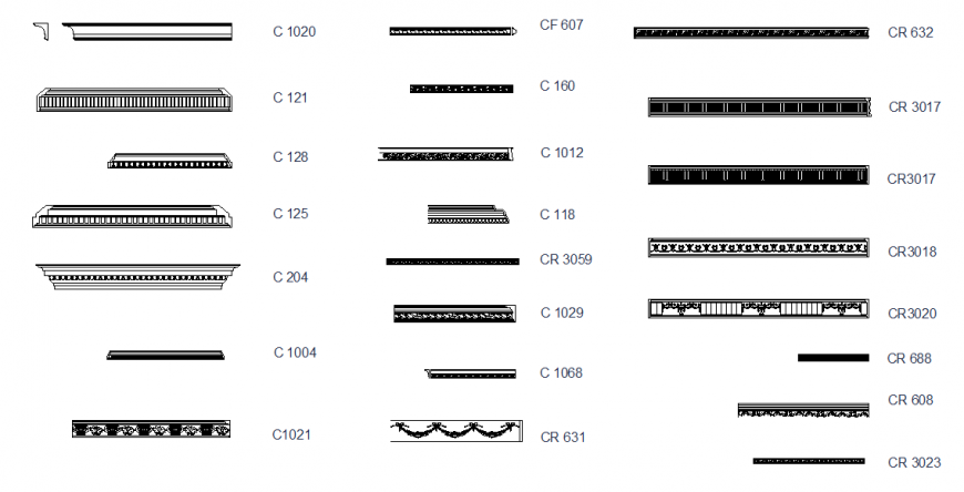 Cornices and Moldings Block Detail