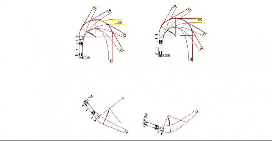 Cornices elevation blocks drawing details dwg file