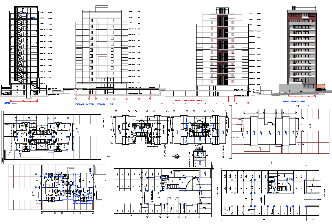 corporate Office Project detail view dwg file