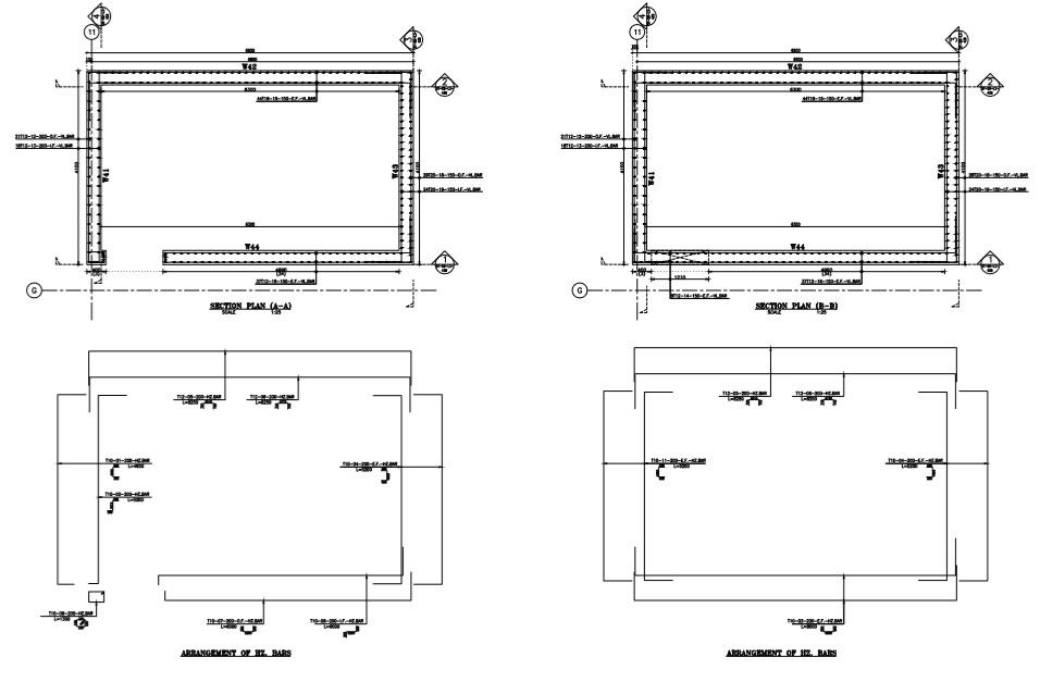 corporate building structural section plan