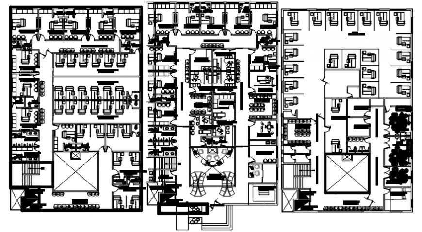 Corporate admin office floor distribution plan cad drawing details dwg file