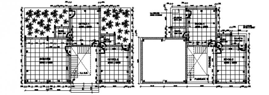 Corporate building floor plan in auto cad file