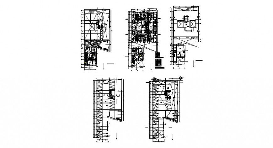 Corporate building floor plan working drawing in dwg file.