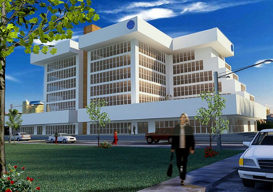 Corporate building in sketch up file