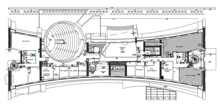 corporate building layout plan cad file