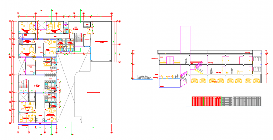 Corporate Building Plan & Section Detail.