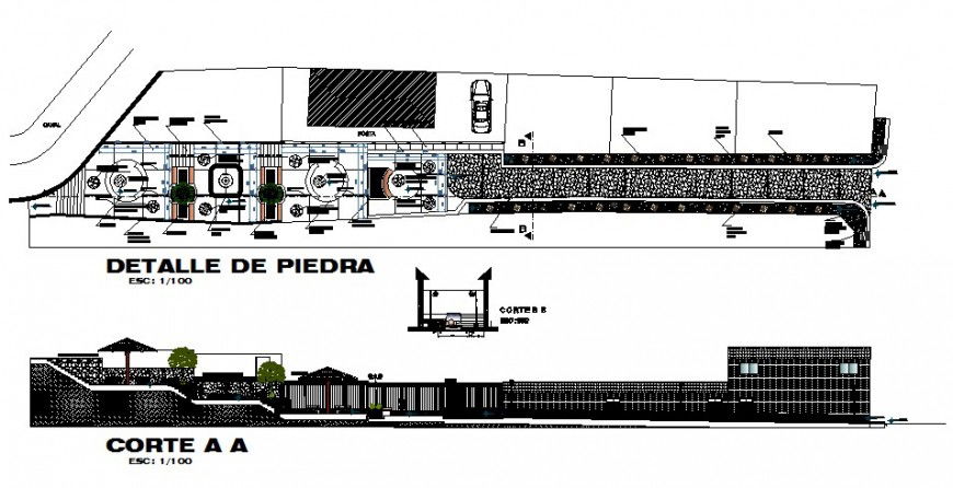 Corporate building section and plan cad drawing details dwg file