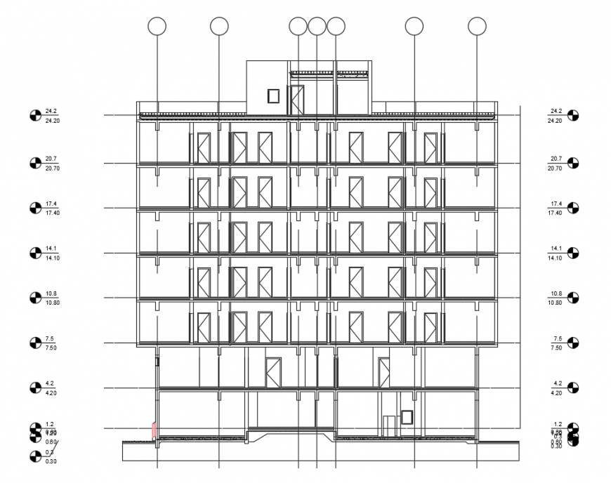 Corporate Building side elevation Detail