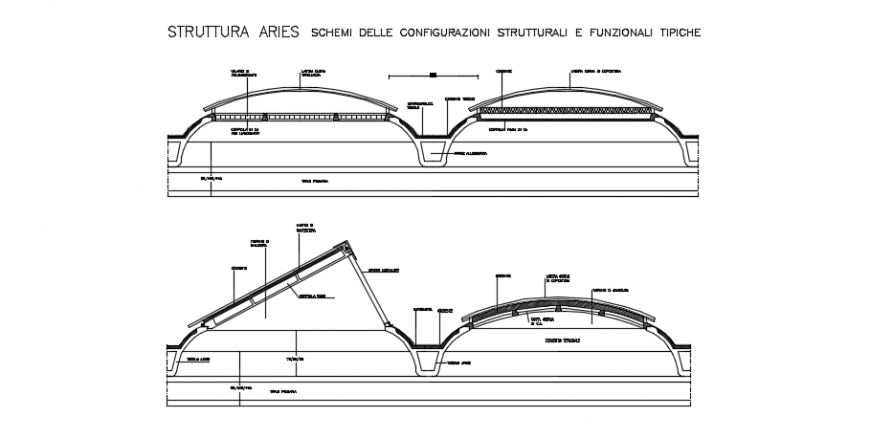 Corporate building structure design front view detail dwg file
