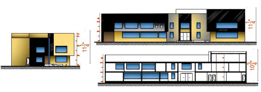 corporate elevation design cad file