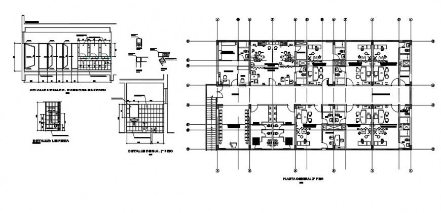 Corporate interior furniture plan detail dwg file