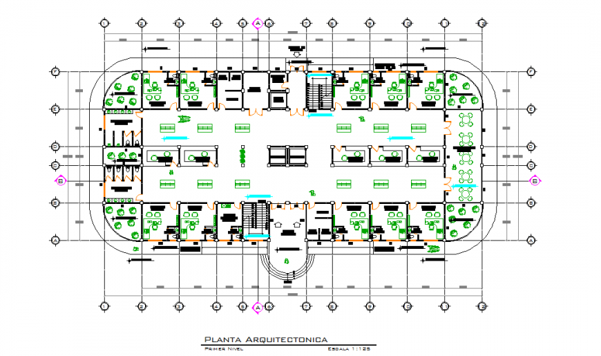 Corporate Office Architecture Plan Detail