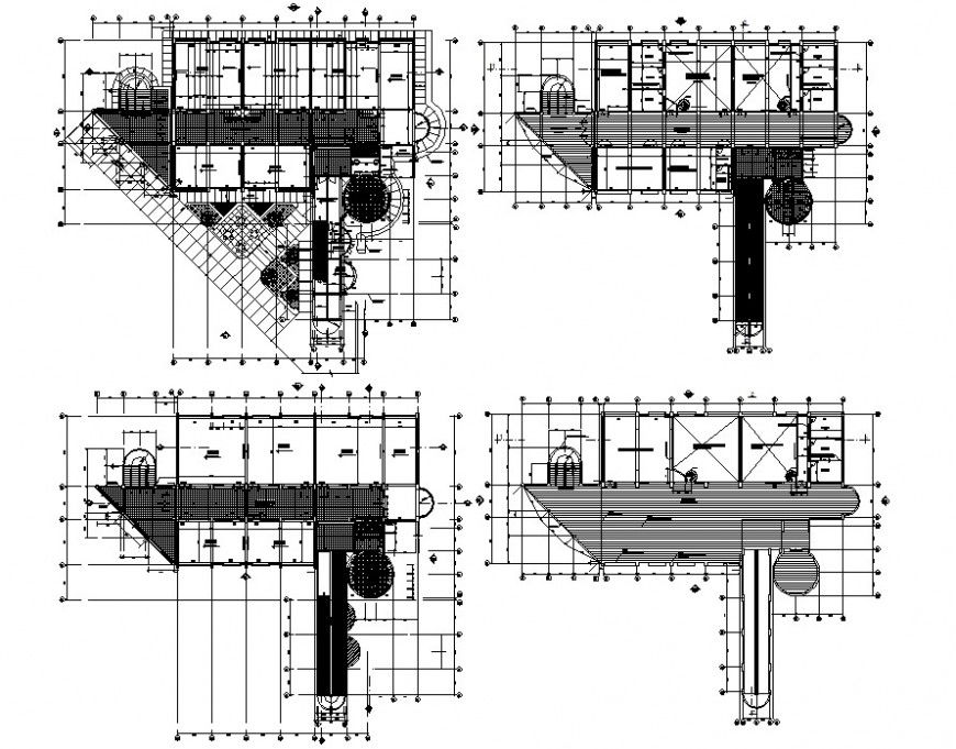 corporate office building floor detail cad file