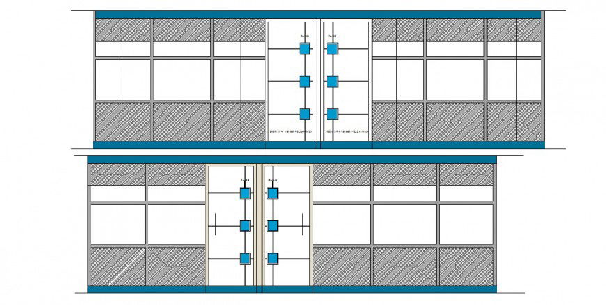Corporate office cabin elevation cad drawing details dwg file