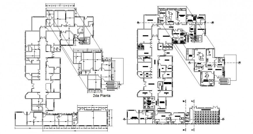 Corporate office floor plan and framing plan cad drawing details dwg file