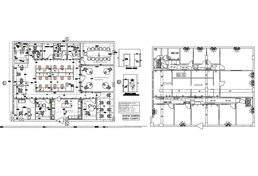 Corporate office plan and electrical layout plan cad drawing details dwg file