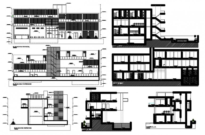 corporate office project detail cad file