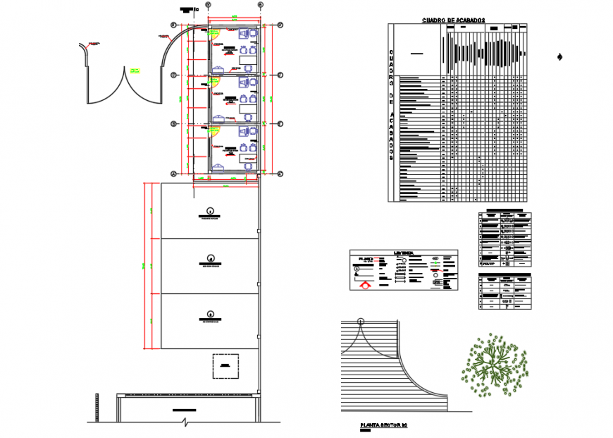 Corporation Office plan & section & other symbol detail