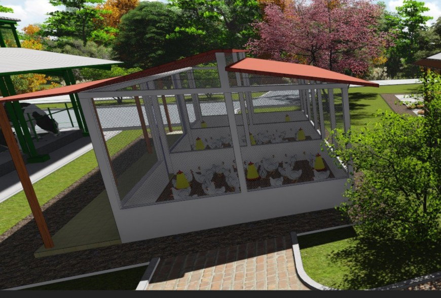 Corral 3 D plan autocad file