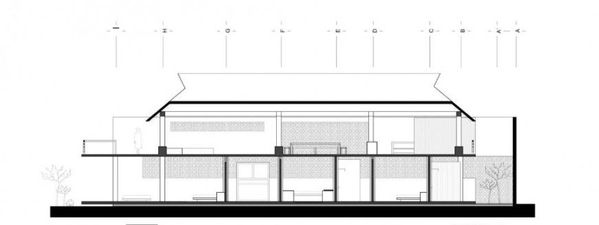 Cottage house frontal section auto-cad drawing details jpg file