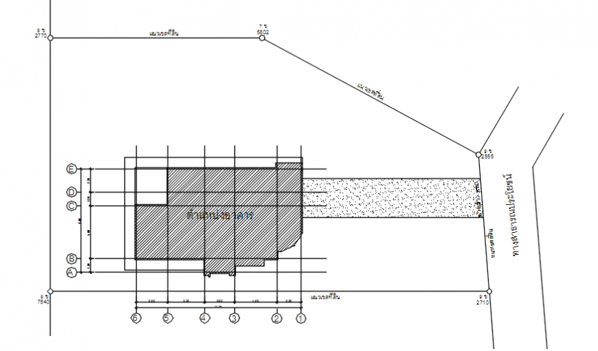 Cottage house site plan cad drawing details dwg file