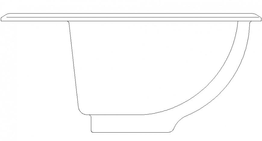 Counter top elevation detail drawing in dwg file.