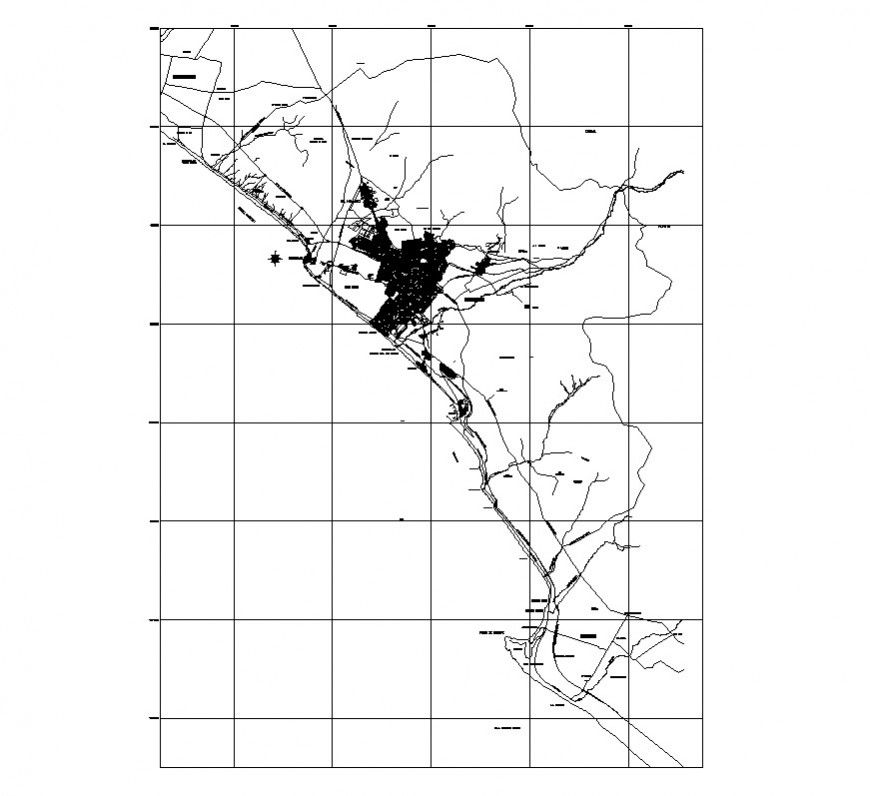 Country map detail 2d view CAD blocks layout autocad file