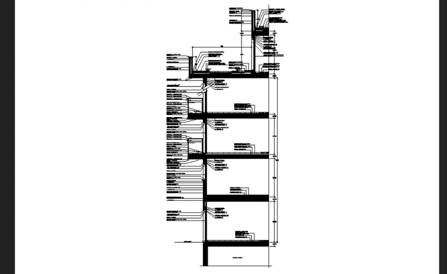 Court façade section plan detail