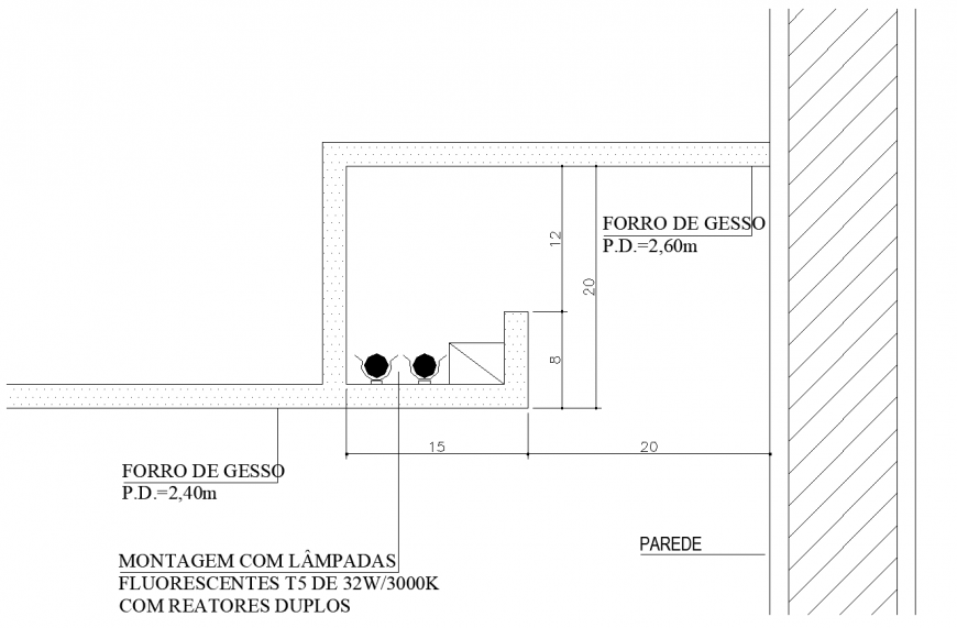 Cove Light AutoCAD File with Detailed Section and Layout Views