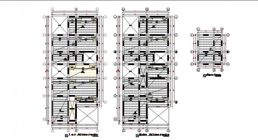 Cover and framing plan structure details of house floors cad drawing details dwg file