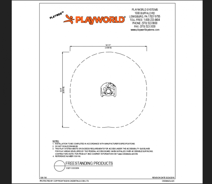 Cozy coccon water play equipment details of theme park dwg file