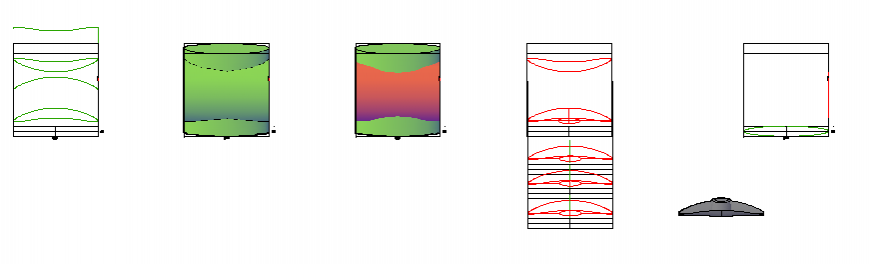 Creative 3d drawing of geometric shape design dwg file