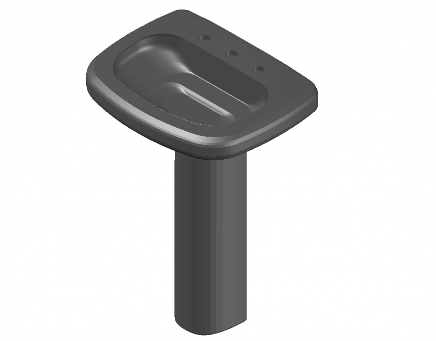 Creative 3d sink cad block details dwg file