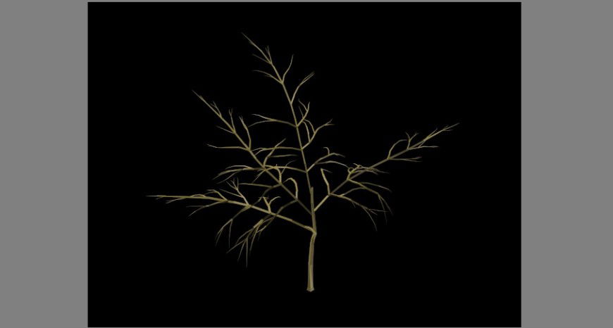 Creative 3d tree elevation block drawing details max file