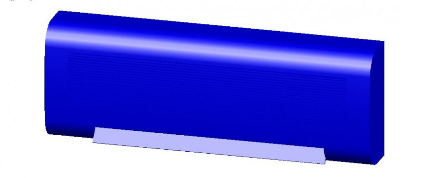 Creative air-conditioner 3d model elevation cad block details dwg file