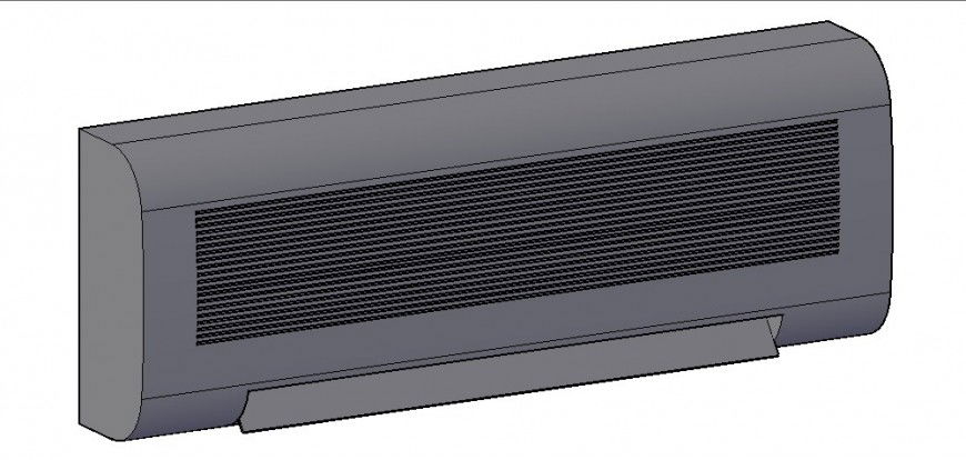 Creative air conditioner 3d model block cad drawing details dwg file