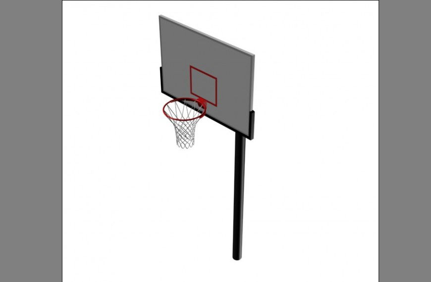 Creative basket ball hoop 3d model cad drawing details max fille
