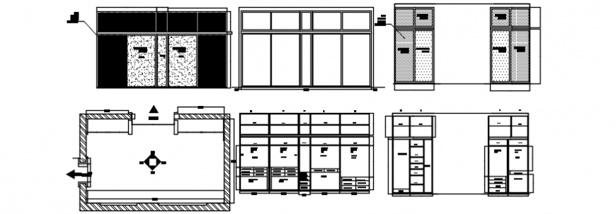 Creative bedroom furniture elevations and carpentry drawing details dwg file