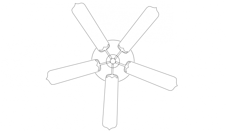 Creative ceiling fan elevation block cad drawing details dwg file