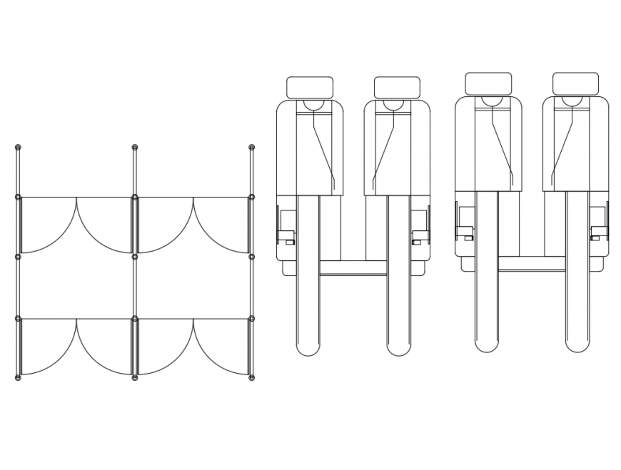 Creative check out counter cad blocks top view cad drawing details dwg file