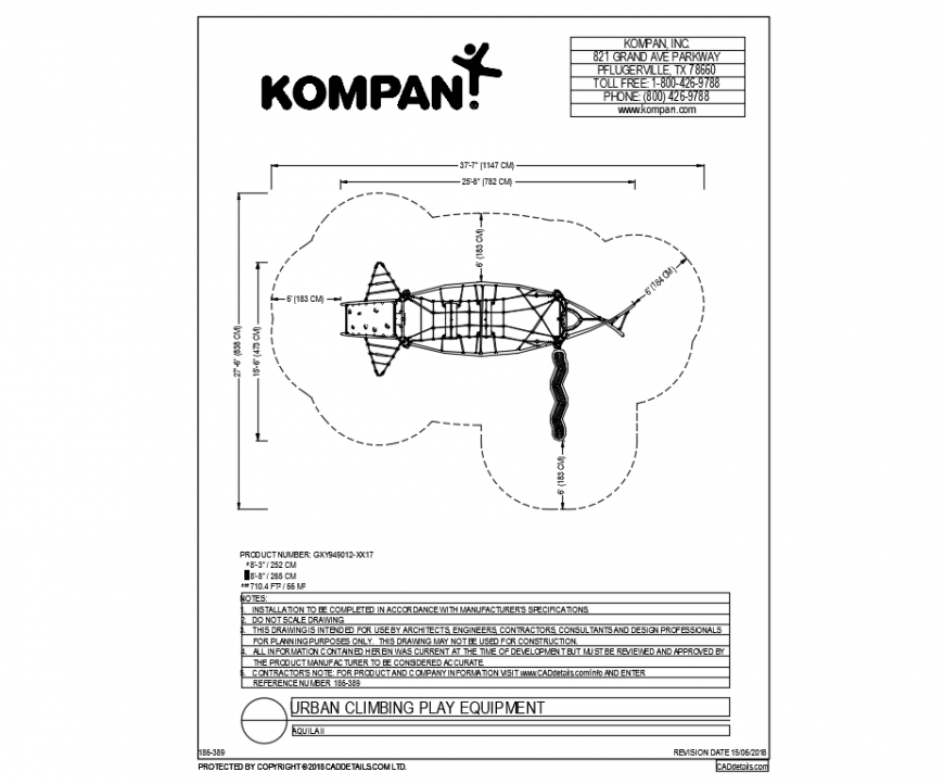 Creative climbing rock equipment of garden dwg file