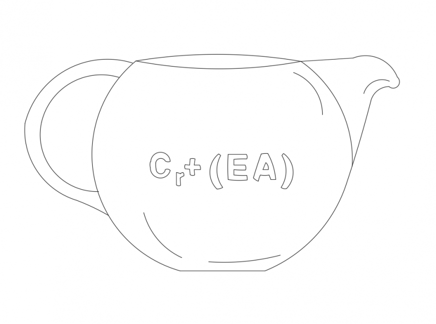 Creative coffee maker cattle side elevation cad block details dwg file