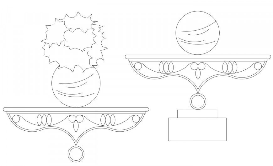 Creative decorative household blocks cad drawing details dwg file