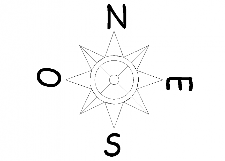 Creative direction symbol cad block details dwg file