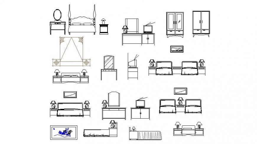 Creative drawing room furniture blocks cad drawing details dwg file