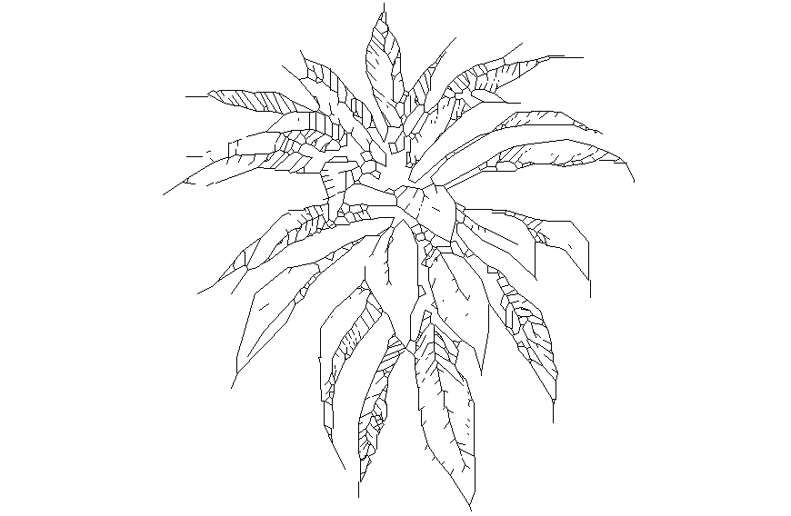 Creative garden tree plant block cad drawing details dwg file