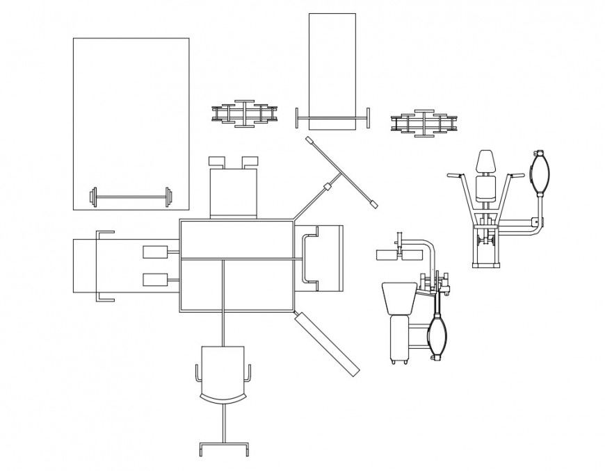 Creative gym equipment elevation blocks cad drawing details dwg file