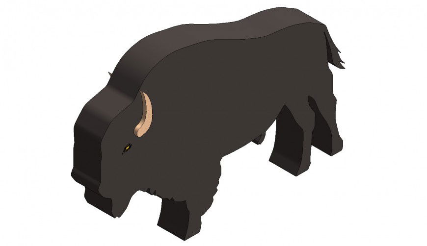 Creative hippo potemus 3d model bock cad drawing details skp file