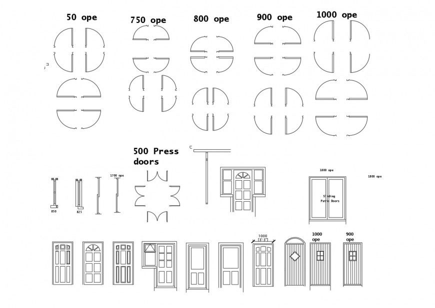 Creative house doors and windows elevation blocks cad drawing details dwg file